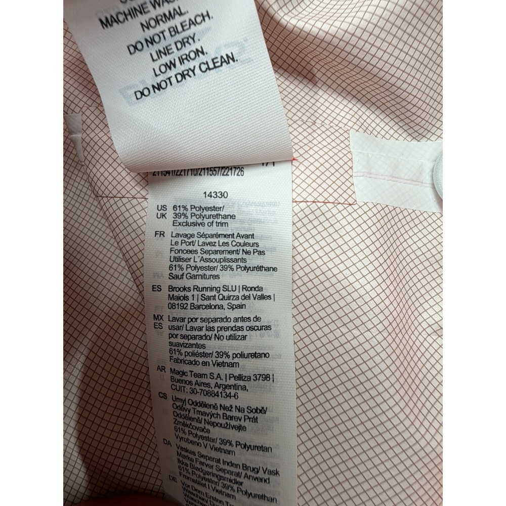 Brooks Womens High Point Waterproof Jacket 2 Neon Ember Flame Medium NWT - Picture 9 of 9